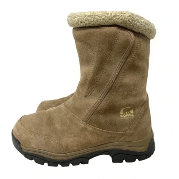 Sorel Waterfall Brown Suede Thinsulate Insulated Boots - Size 8 - Picture 2 of 13